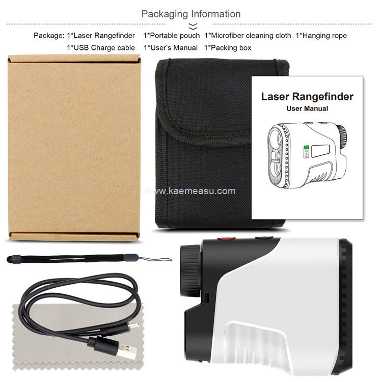Kaemeasu Laser Afstandsmeter Golfen Jagen Schieten Handheld Afstandsmeter USB Charge Afstandsmeter D450