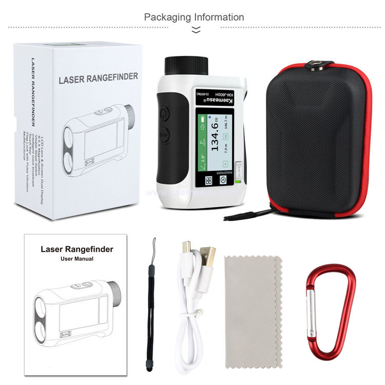 Kaemeasu Oplaadbare Laser Afstandsmeter Voice Golf Afstandsmeter LCD Display Telescoop Met Zijscherm J1200