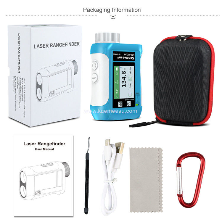 Kaemeasu Oplaadbare Laser Afstandsmeter Voice Golf Afstandsmeter LCD Display Telescoop Met Zijscherm J1200