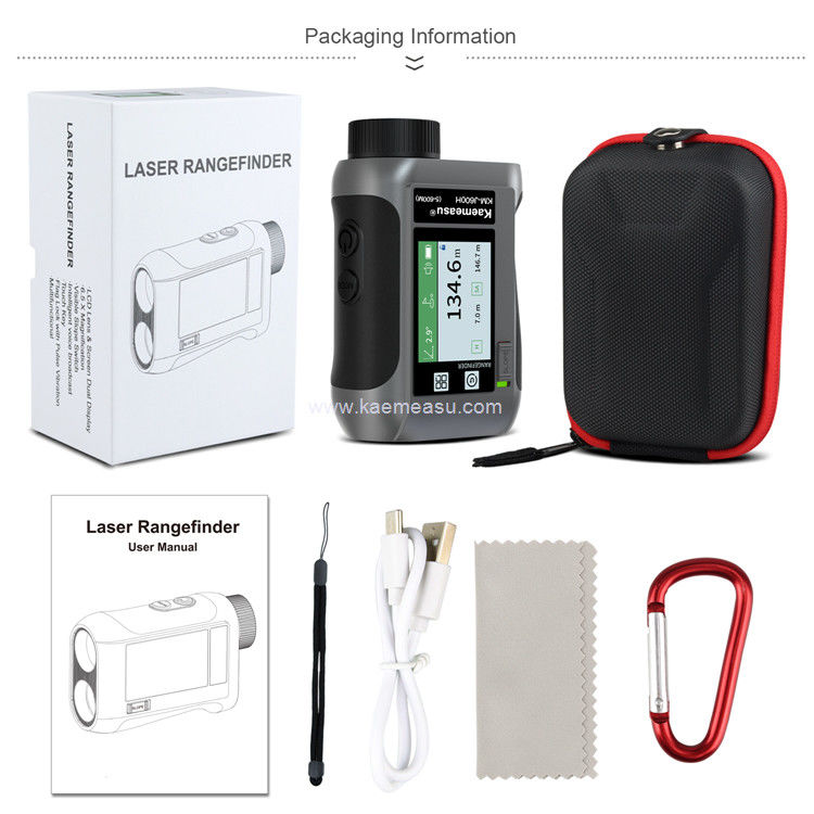 Kaemeasu Oplaadbare Laser Afstandsmeter Voice Golf Afstandsmeter LCD Display Telescoop Met Zijscherm J1200