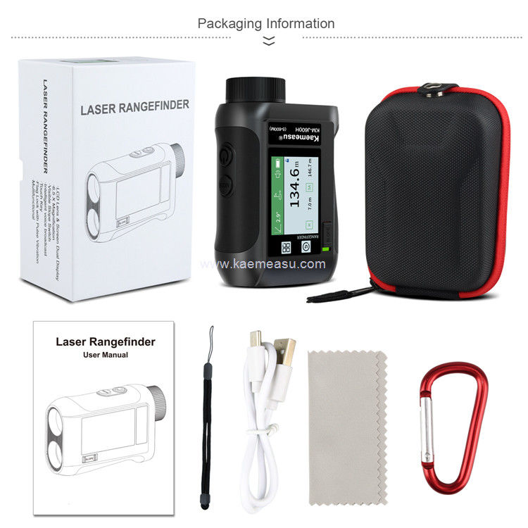 Kaemeasu Oplaadbare Laser Afstandsmeter Voice Golf Afstandsmeter LCD Display Telescoop Met Zijscherm J1200