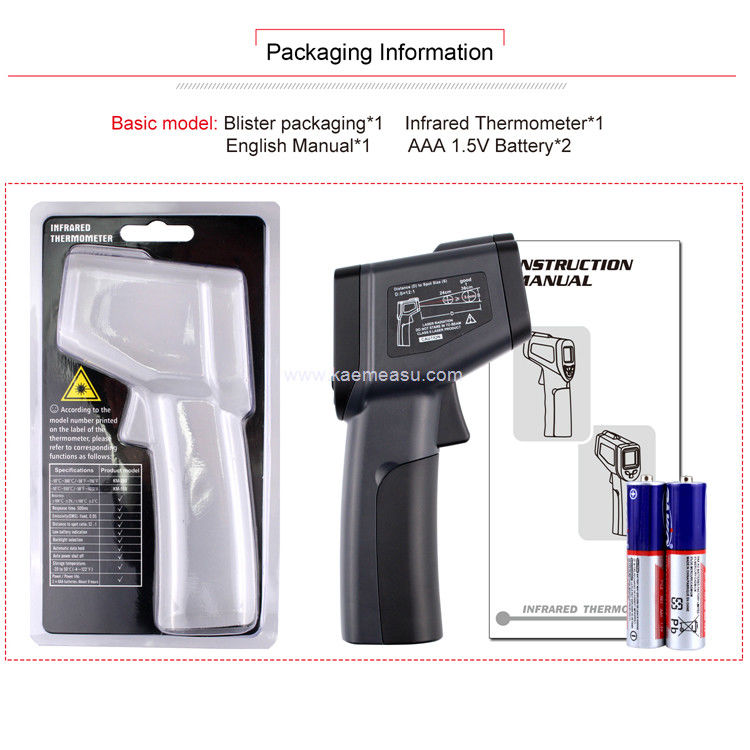 Kaemeasu 550°C Hoogprecisie Thermo Temper Gun Infrarood Voor Olie / IJs / Smeltpot / BBQ