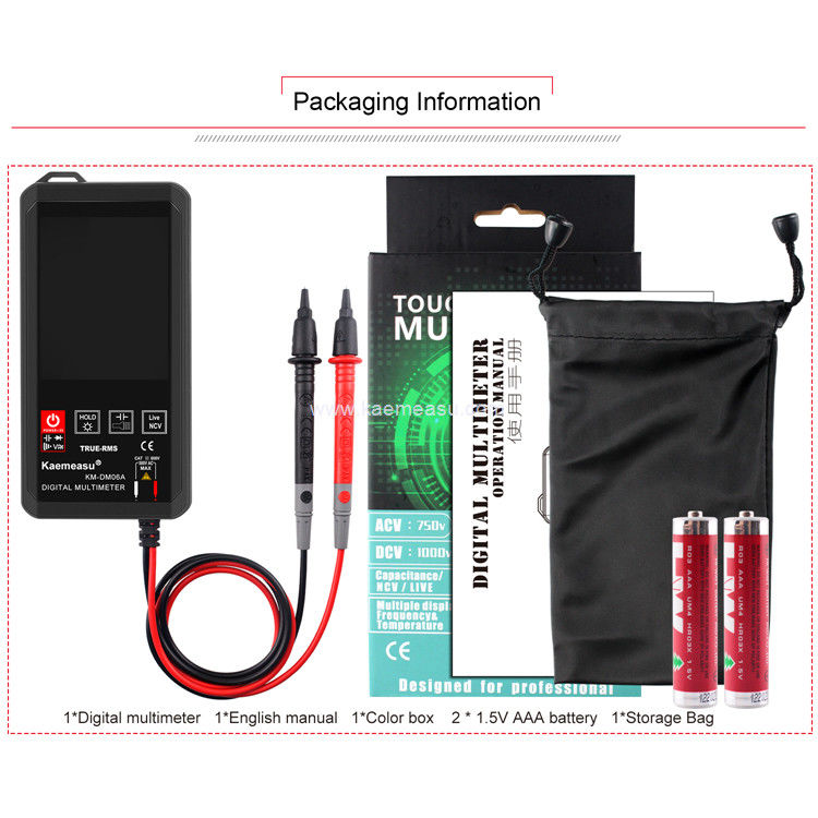 Kaemeasu EBTN Display Touch Screen Digitale Multimeter 6000 Tellen Multimetro Spanningsmelder