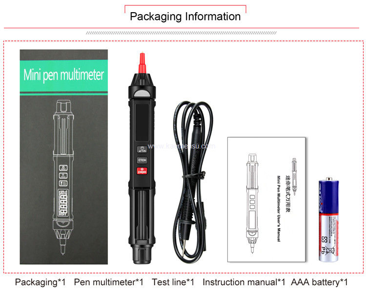 Kaemeasu 6000 Tellen Display Pen Type Digitale Multimeter Met Spanningsdetector