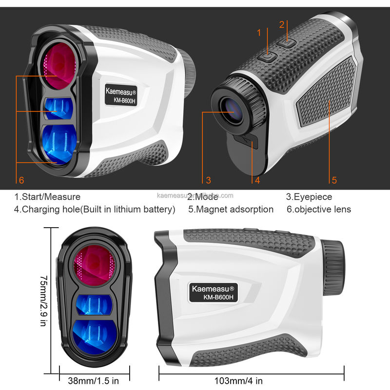 Kaemeasu Handheld Oplaadbare OEM Jacht Golf Laser Afstandmeter Met Magnet Adsorptie 450M/600M/800M/1000M