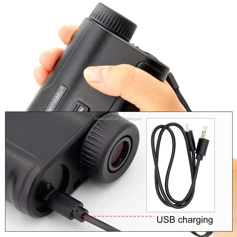 Teleskop Laser Afstandsmeter Draagbare USB opladen Laser Afstandsmeter Monoculair Golf Jacht Afstandsmeter 600M/656Yd