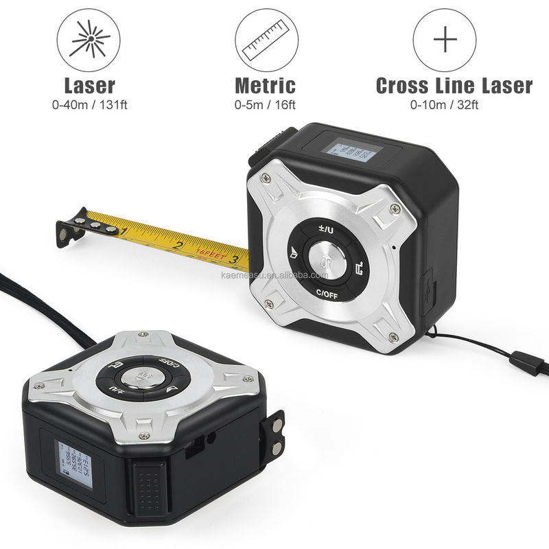 Multifunktioneel USB-oplaadbandmeting afstandsmeter Elektronisch liniaal Infrarood meetinstrument OEM Laser afstandsmeter