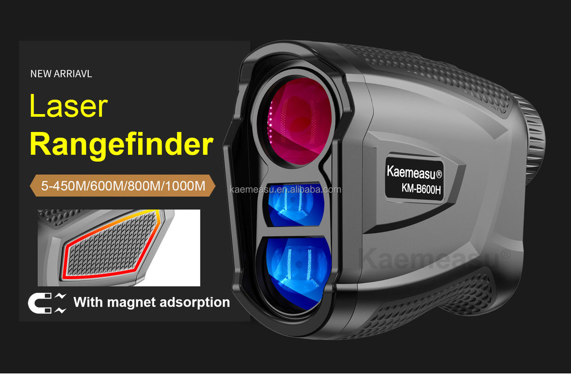 Hitte verkoop laser afstandmeter met vlaggenpaal vergrendeling trilling golf afstandmeter jacht handheld laser afstandmeter