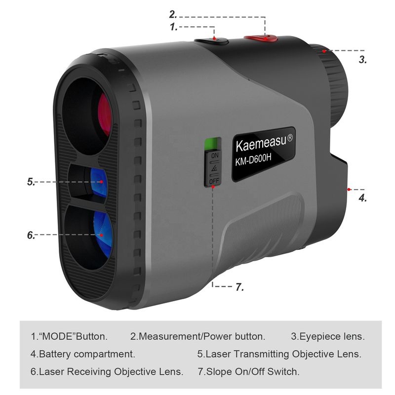 OEM ODM Afstandsmeter 600/800/1000m Golf Afstandsmeter Meerdere modi Laser Afstandsmeters Teleskop met hellingschakelaar