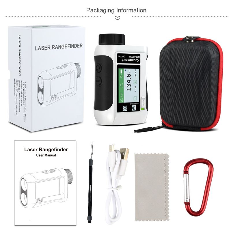 Outdoor sport jacht 600m LCD-scherm golf laser afstandsmeter telescoop met data uitzending IP54 stof en water spat