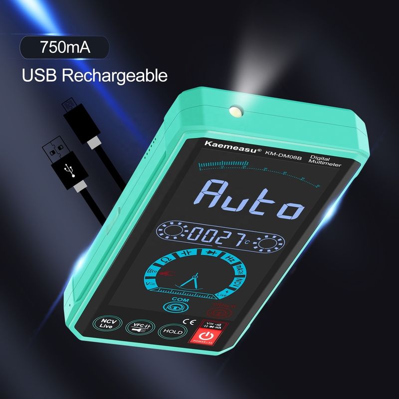 Intelligente stem automatische multimeter LCD-kleurbeeldscherm NCV ture rms slimme multimeter 1000v digitale multimeters