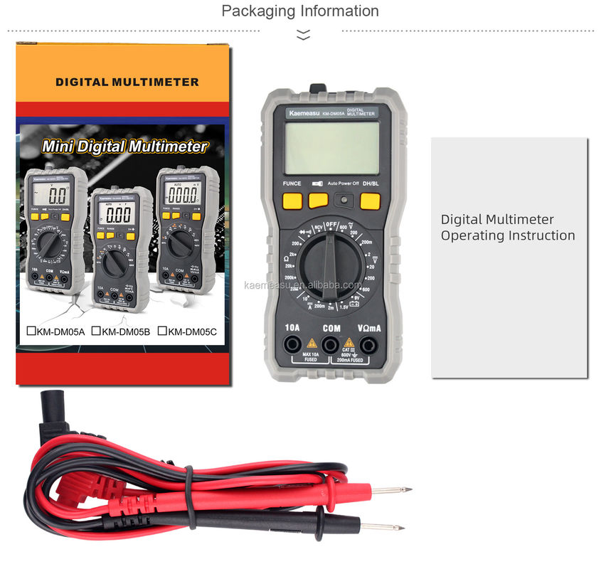 Professionele elektricien Digitale multimeter Spanning Stroom Weerstand Diode Test Bench Multitester
