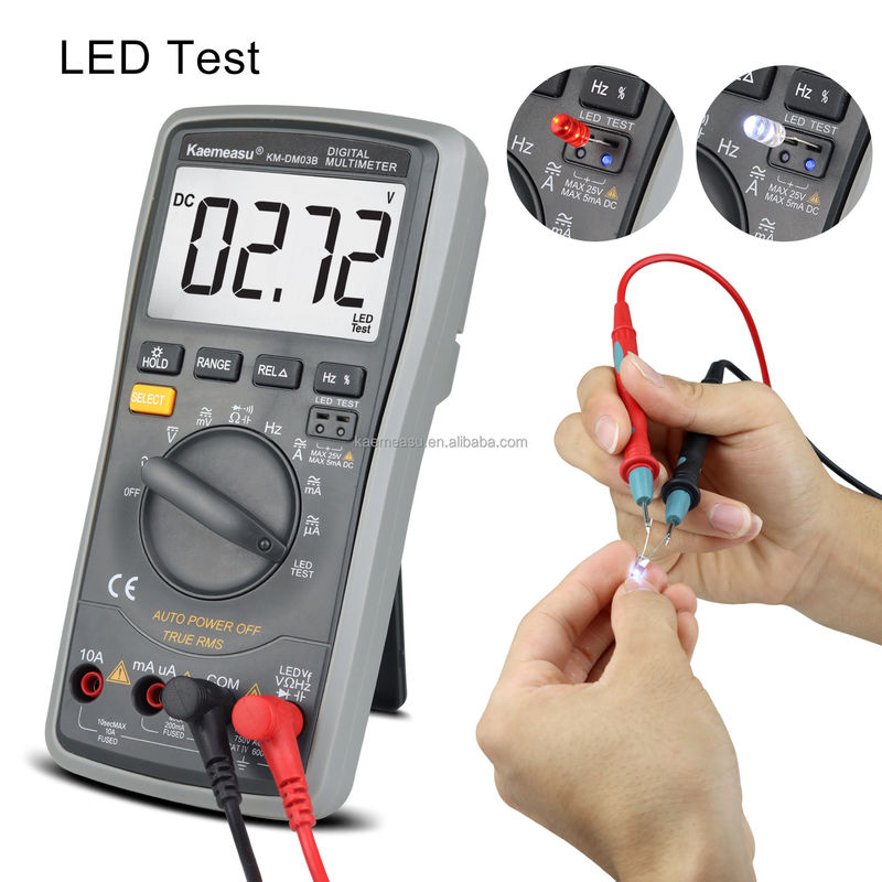 03B Professionele digitale multimeters gelijkstroom wisselstroomspanning stroomweerstand ware RMS LED-diodetest automatisch bereik universele meter