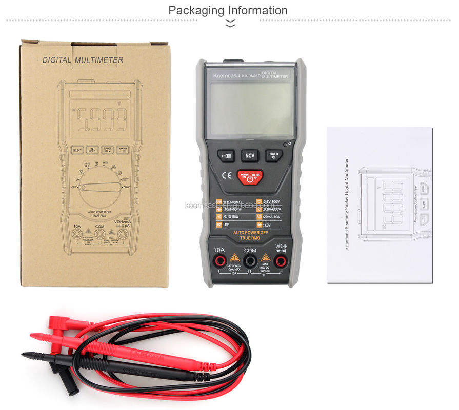 OEM ODM Smart Multimeter 6000 Counts Elektricien Bank Multimeter Mini handheld Ture RMS Square Wave Output Digitale Multimeters