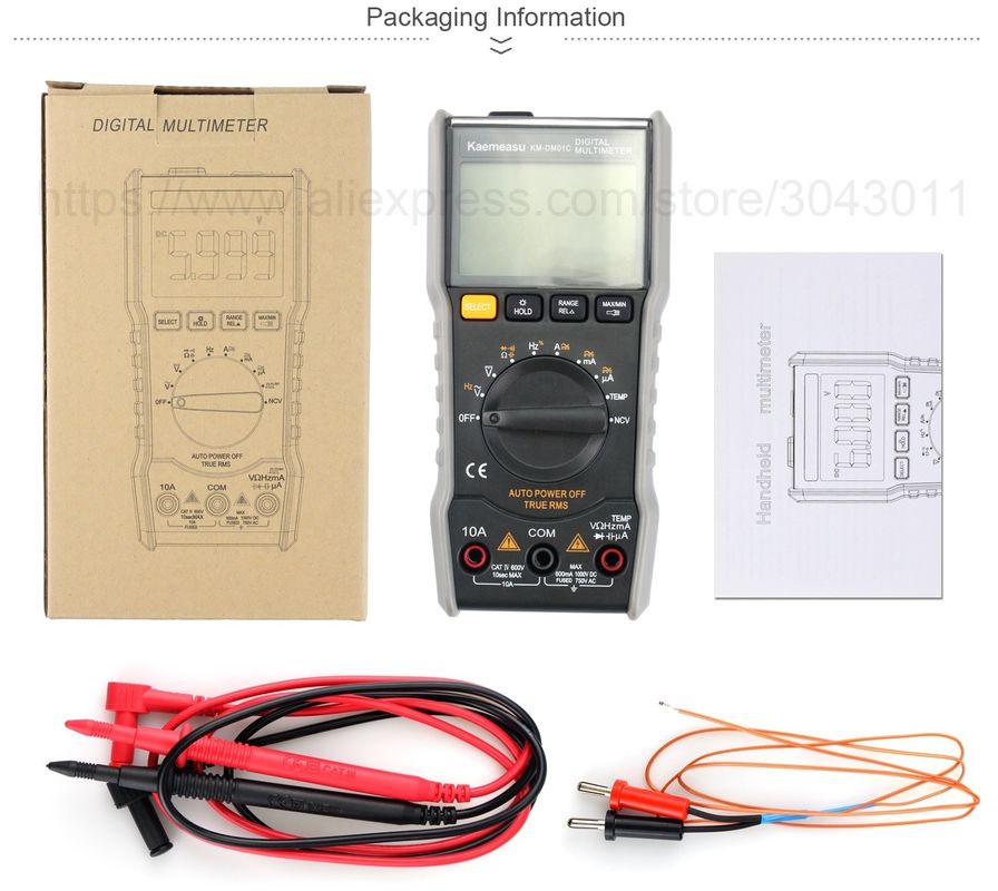OEM ODM Digitale multi tester T-rms elektronische multimeter Ncv Ohm Hz Tester avometer Mini Portable multimeter te koop