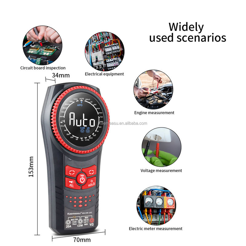 Auto-spanningsmeters NCV TRMS Diodetoets Stroomweerstandstester Klemmeters Multimetro Slimme digitale multimeters