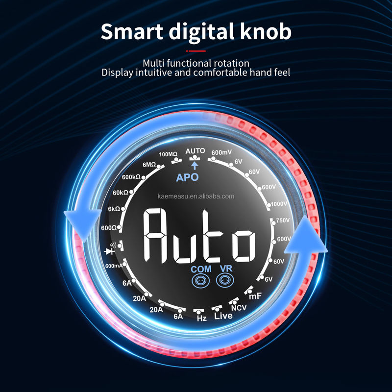 Automatisch bereik Multimeter NCV Spanning Stroom Smart Digital Multimeter Tester Continuïteit Rotary Knob Professionele digitale Multimeter