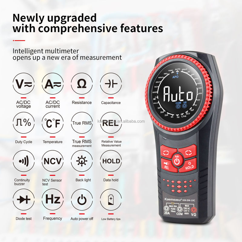 Automatisch bereik Multimeter NCV Spanning Stroom Smart Digital Multimeter Tester Continuïteit Rotary Knob Professionele digitale Multimeter