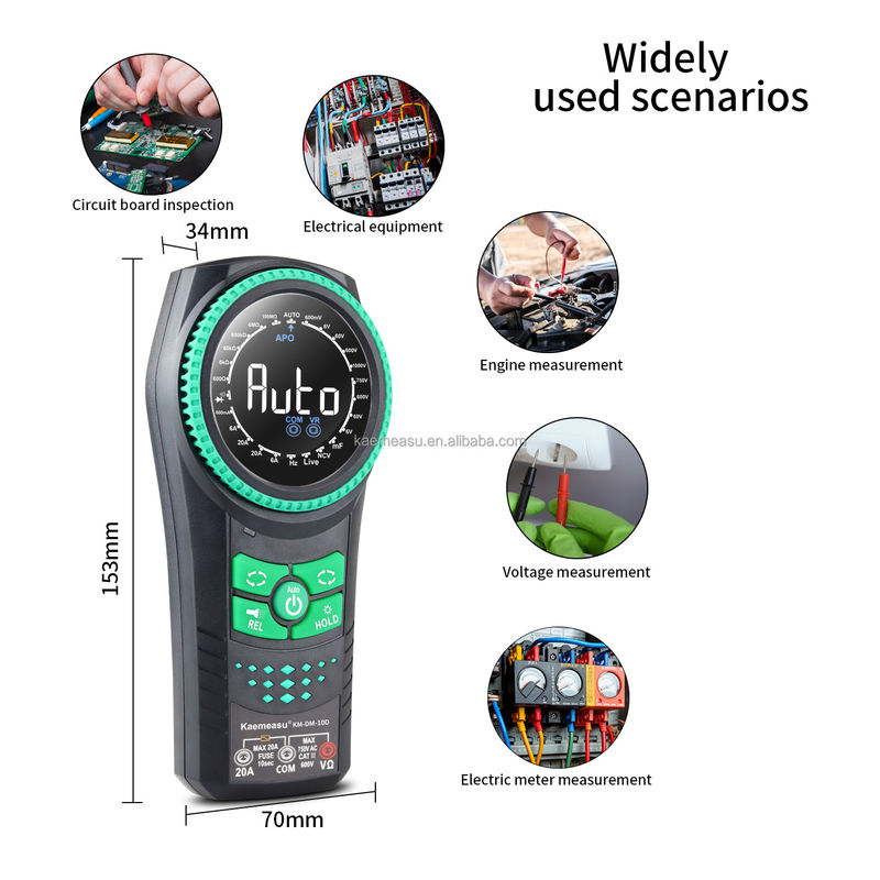 Auto-spanningsmeters NCV TRMS Diodetoets Stroomweerstandstester Klemmeters Multimetro Slimme digitale multimeters