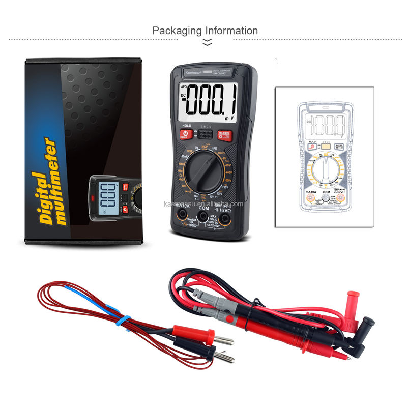 Stroomspanning Multimeter Aanpassen Professionele NCV Niet-contactmeting Slimme Multimeter LCD-scherm Digitale Multimeters