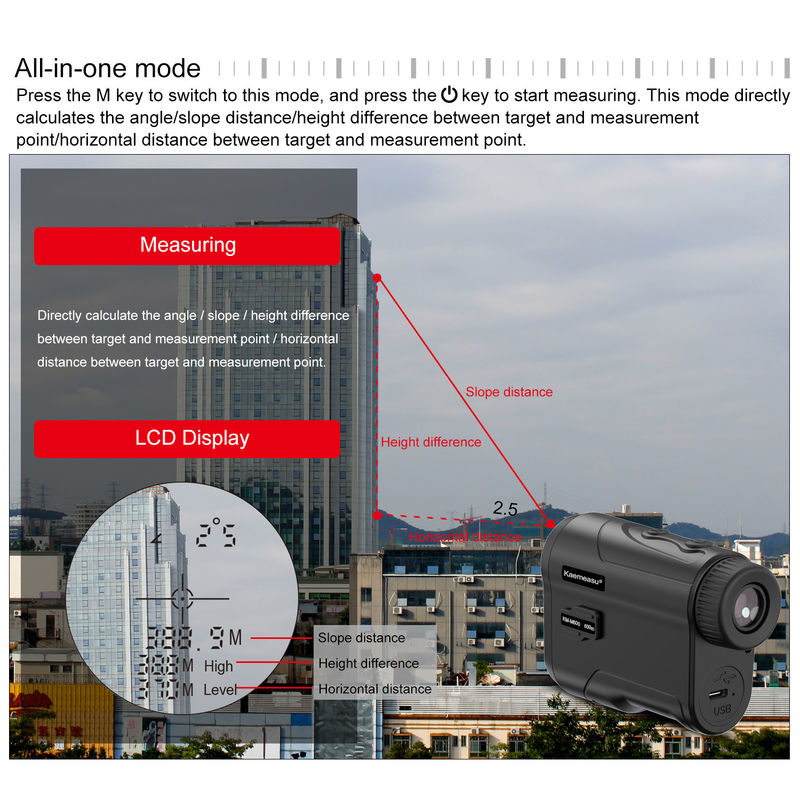 OEM Digitale Laser Afstandmeter Mini Langafstand Magnetische Golf Afstandmeter Lasermeter Telescoop Jacht Afstandmeters
