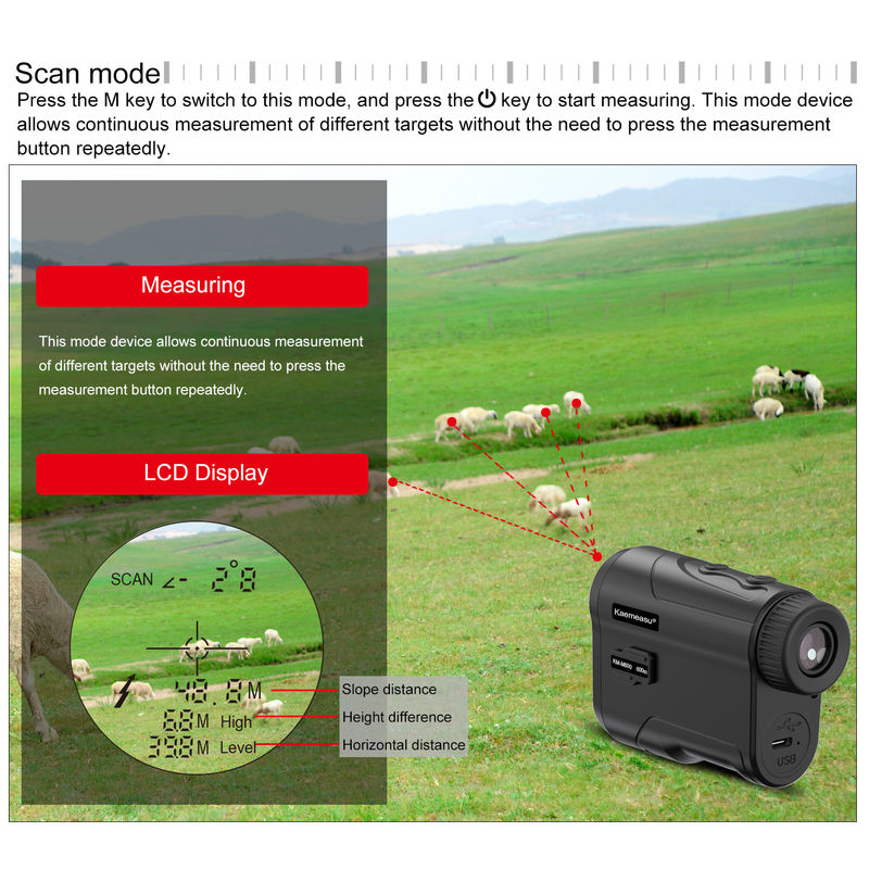OEM Digitale Laser Afstandmeter Mini Langafstand Magnetische Golf Afstandmeter Lasermeter Telescoop Jacht Afstandmeters