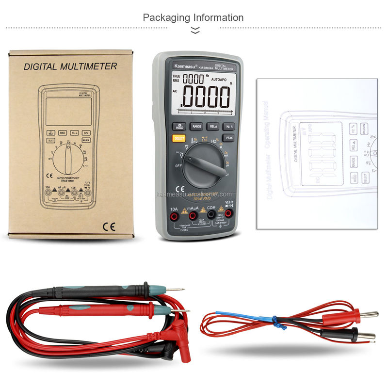 04A Klemmeter AC DC Digitale Voltmeter Diode Continuïteitstest Spanningsmeter Multimetro Slimme digitale multimeters