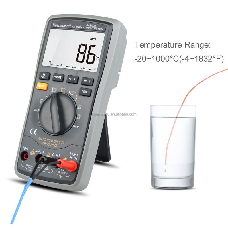 04A Klemmeter AC DC Digitale Voltmeter Diode Continuïteitstest Spanningsmeter Multimetro Slimme digitale multimeters