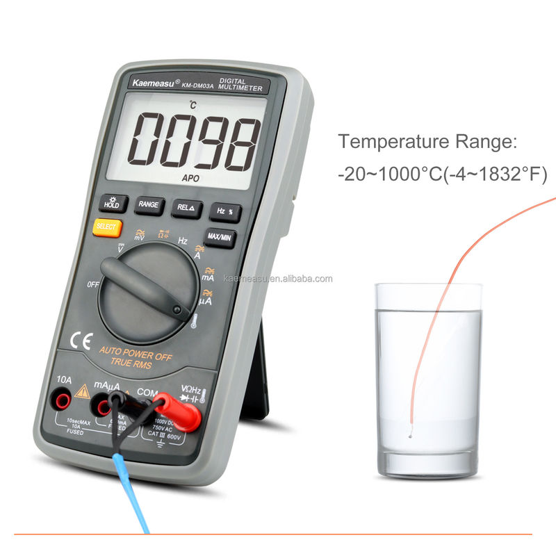 Elektricien Automatische Range Multitester 6000 Tellen Analoog Multimeter T-RMS Diode Test Continuïteit Buzzer Digitale Multimeters