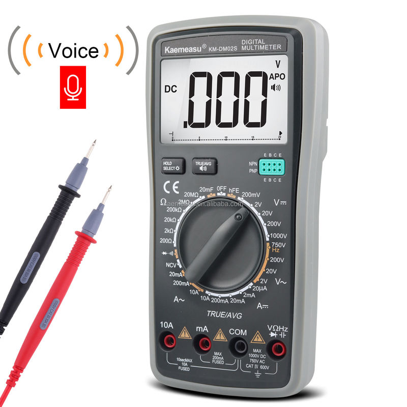 1000V Spanningsmeters Multimeter Professionele elektricien Dattery Spanningsmeter Resistor Tester Smart Digital Multimeter