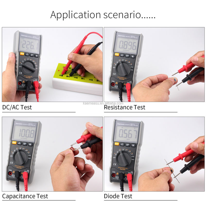 Mini draagbare multimeters met hoge precisie Autoverloop stroomspanningsmeter voor nauwkeurige metingen