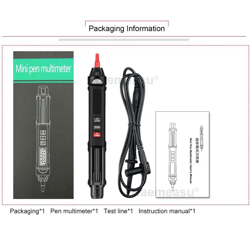 Oem Factory Direct Pen Digital Multimeter True Rms Digital Meter Niet-contact Spanningsdetectie Multimeter Tester