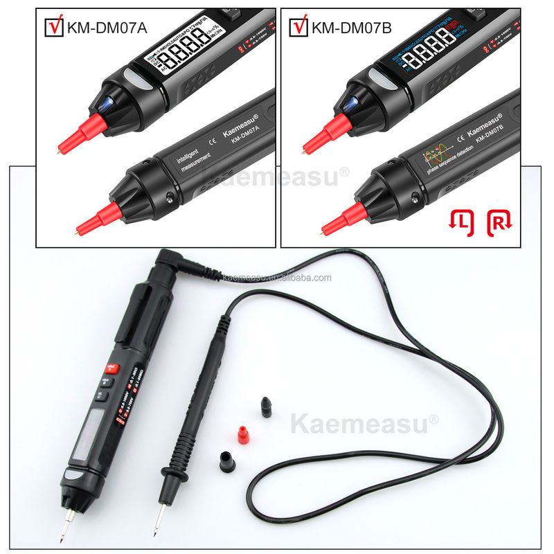 Kaemeasu Mini Pen Digitale Multimeter NCV Sequentie Niet-contact Spanningsdetectie Multimeter Tester Pen Meter