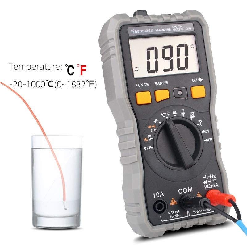 Mini Digitale Multimeter DC/AC Spanning Ammeter Stroom Ohm Temperatuur T-rms Hoogpresisie Elektrisch Digitale Multimeter
