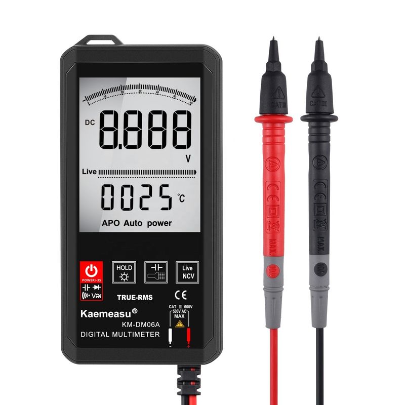 Grote scherm Auto Ranging Touch Digitale Multimeter True RMS Digitale Multimeter AC DC Spanning Mini Pocket Multimeter