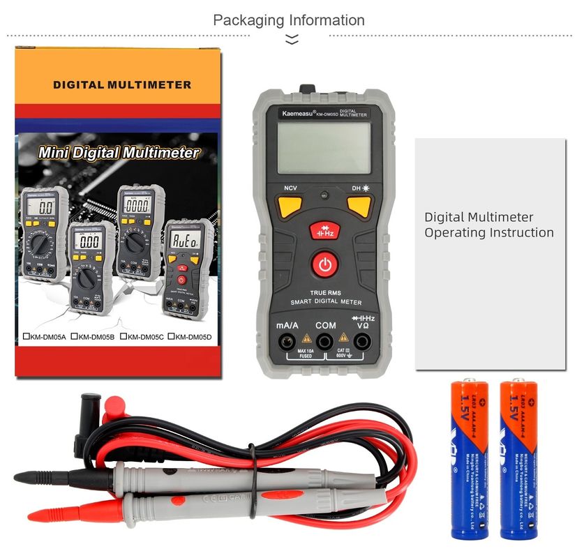 Pocket Digital Multimeter DC/AC Multifunctionele hoge precisie Capaciteit Ncv Ohm Hz Tester Auto Range Digital Multimeter