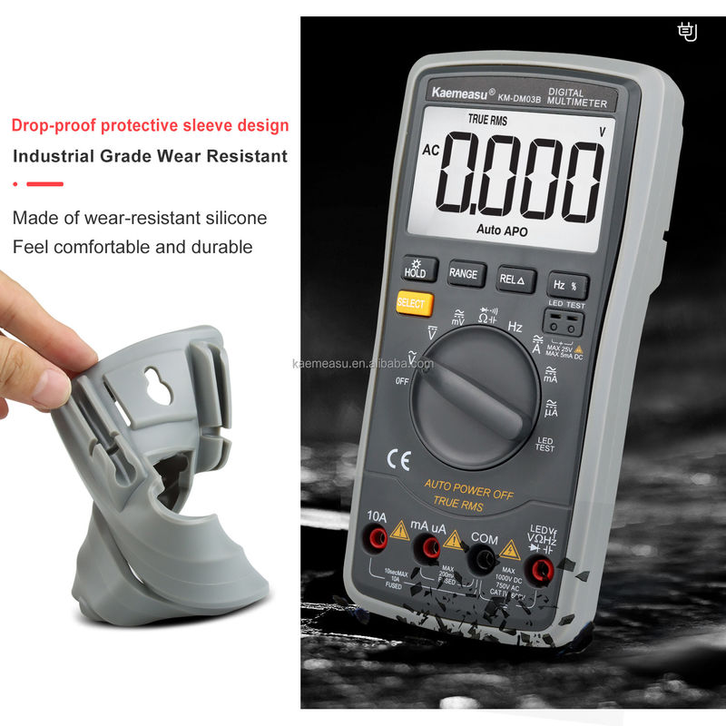 Hot sale 6000 Counts Onderhoudsinstrument DC/AC Vierkantgolf-uitgang True RMS Elektronische industriële multimeters