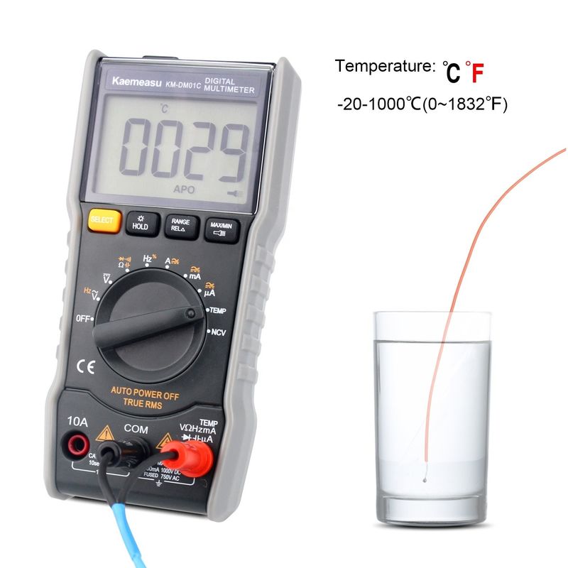 Verbrandingsbestrijdende elektrische multimeter True-rms Ncv Ohm Hz Tester Smart Digital Multimeters Met Temperatuursonde