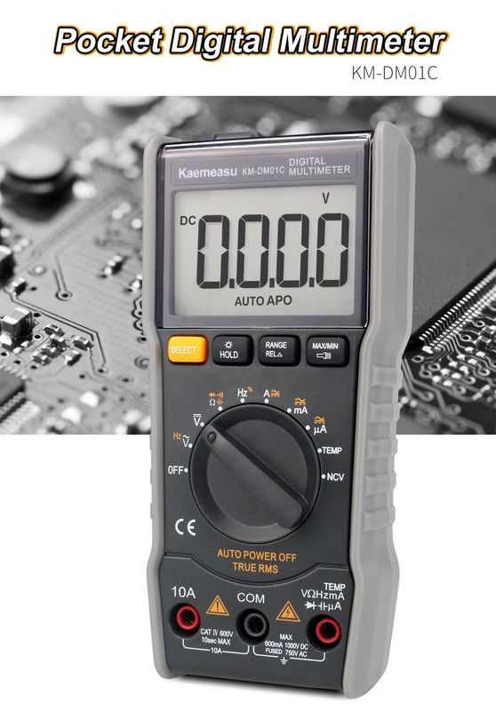 Verbrandingsbestrijdende elektrische multimeter True-rms Ncv Ohm Hz Tester Smart Digital Multimeters Met Temperatuursonde