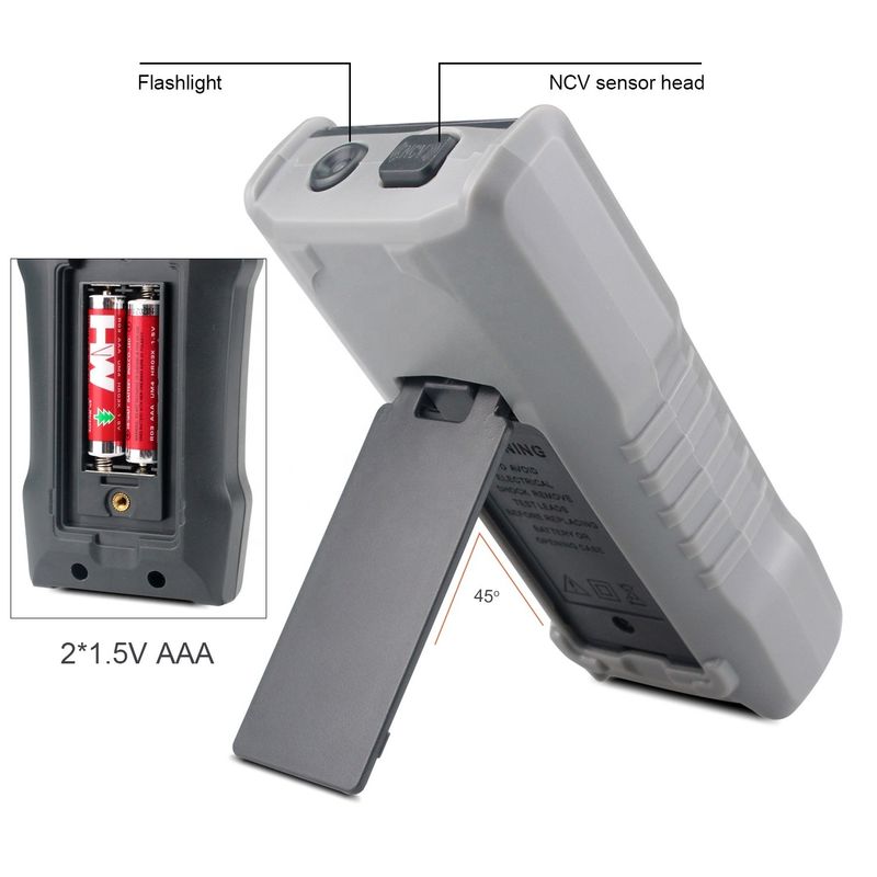 Verbrandingsbestrijdende elektrische multimeter True-rms Ncv Ohm Hz Tester Smart Digital Multimeters Met Temperatuursonde