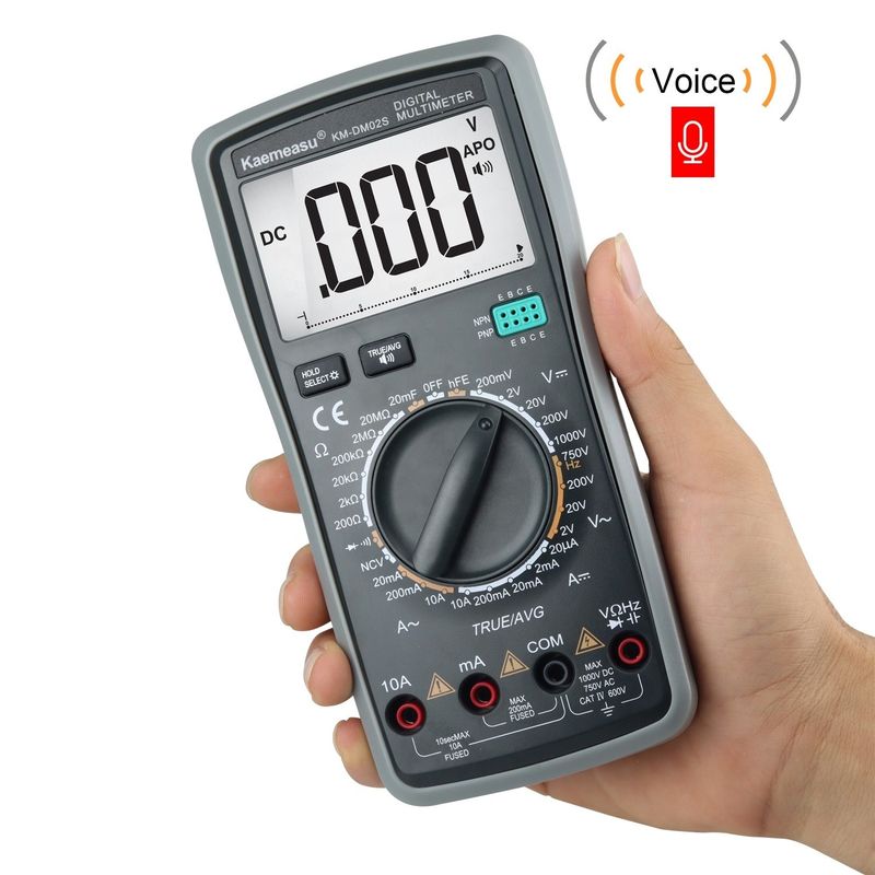 Intelligente Voice Multitester Automatisch bereik Multifunctionele laboratoriumapparatuur Resistor Tester Digitale Multimeter