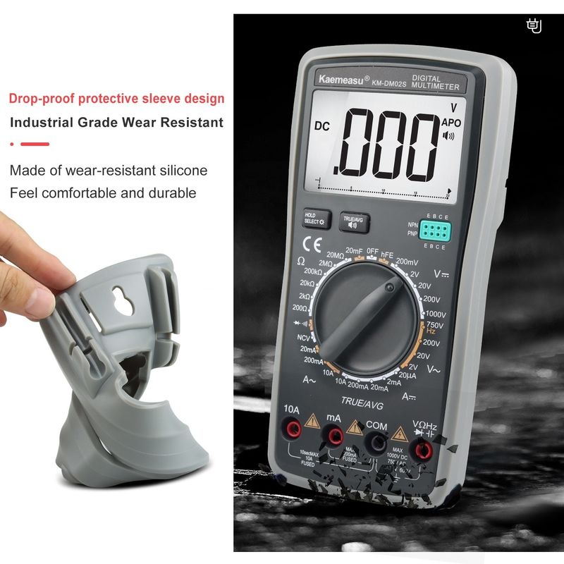 Intelligente Voice Multitester Automatisch bereik Multifunctionele laboratoriumapparatuur Resistor Tester Digitale Multimeter