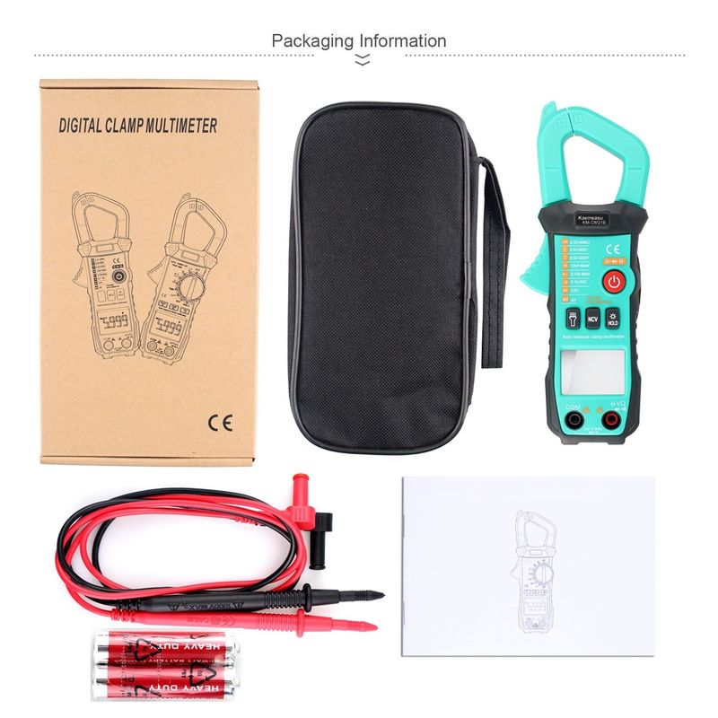 21E Intelligente digitale klemmeter NCV Elektronisch reparatietool 1000v True Rms Multimeter 6000 Tellen Stromklemmeter