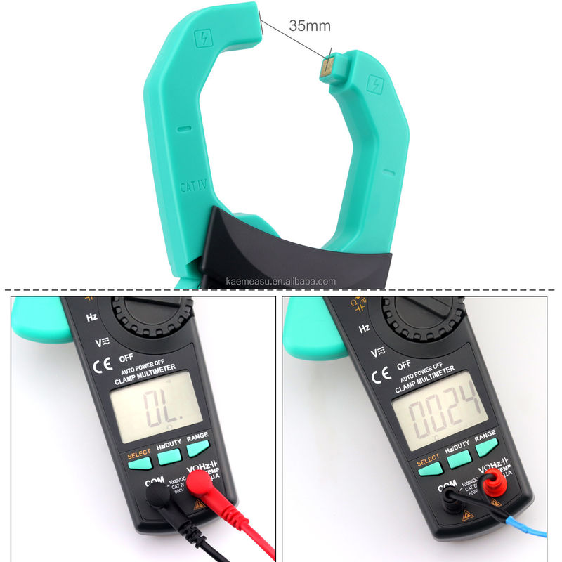 903 Klemmeter 6000 Tellen Auto Rnage Multimeter AC DC Spanning Tester Continuïteit Buzzer 1000v Multimeters