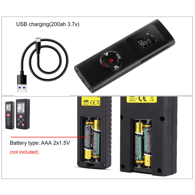 40m 100m OEM ODM Mini Draagbare Digitale Afstandmeter Infrarood Laser Afstandmeter Elektrische Laser Afstandmeter