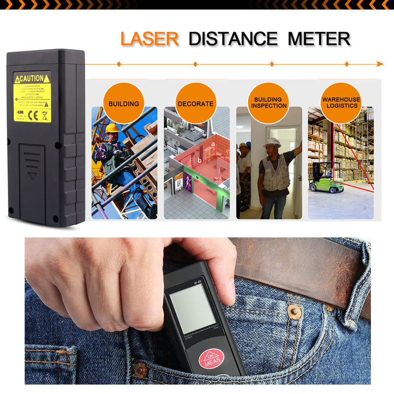 Topverkoop Digitale afstandmeters met hoge precisie Elektrische laserregelaar Mini Draagbare meetapparatuur Laser afstandmeter