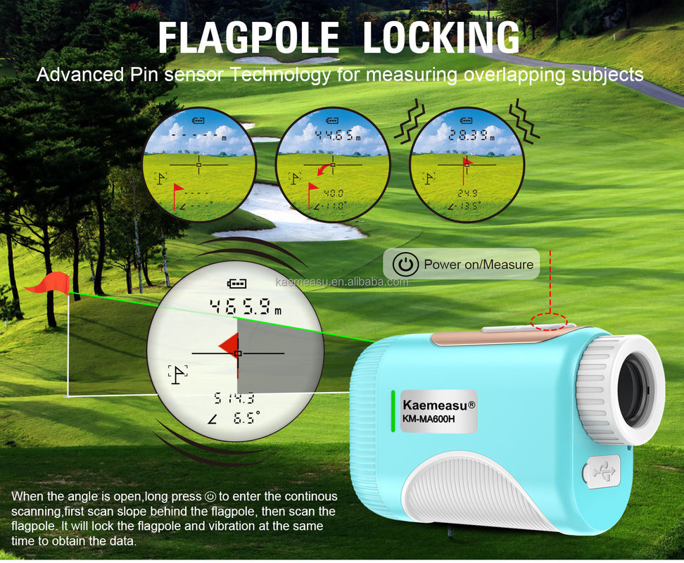 OEM 1200m Golf Slope Scope Laser Afstandsmeter Telescoop Industriële golflaser afstandsmeters met aangepaste ondersteuning