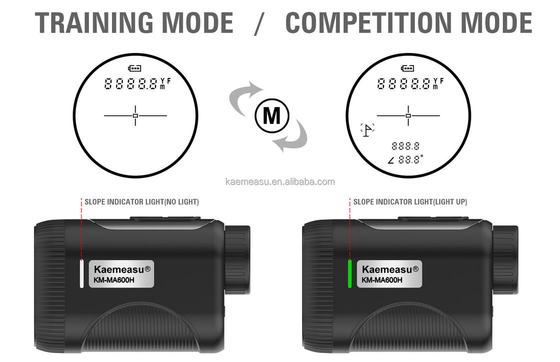 OEM 1200m Golf Slope Scope Laser Afstandsmeter Telescoop Industrieel golflaser afstandsmeters Zwarte kleur