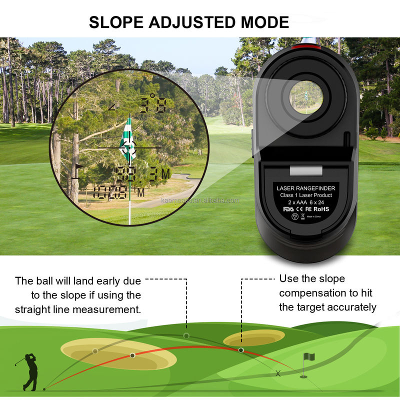 D450m Battery Laser Afstandsmeter Afstandsmeter Golf Afstandsmeter Jachtgebied met klasse 1 Laser Veiligheidsniveau -20-50C