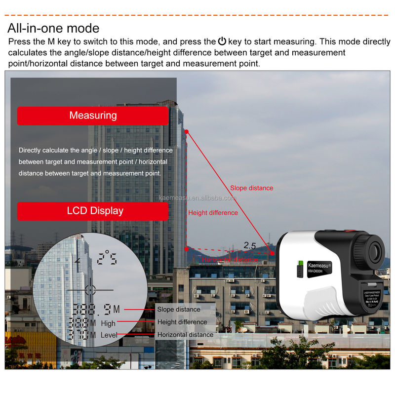 D800m Multi Function Laser Measuring Tool met afstandsmeter Afstandsmeter Verrekijker Digitale bandmeting